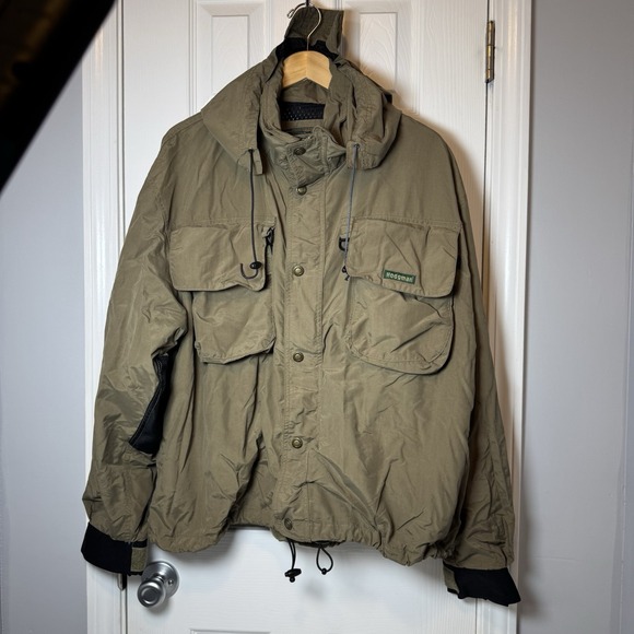 Hodgman Other - Hodgman Hunting/Fishing Jacket Hooded Mens Size XL Khaki/Black Nice!!